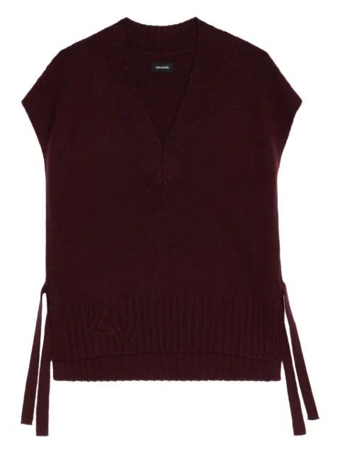V-neck side-tie vest by ZADIG&VOLTAIRE