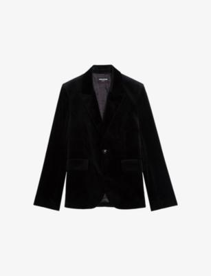 Vavy padded-shoulder cotton-velvet blazer by ZADIG&VOLTAIRE