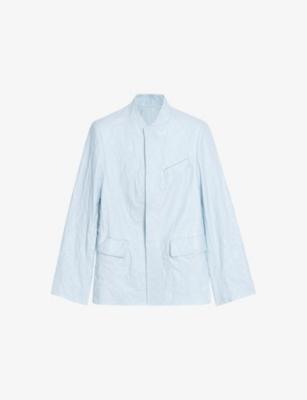 Veryn Collarless Slim-Fit Crinkled-Leather Jacket by ZADIG&VOLTAIRE