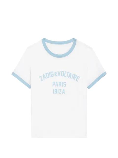 Woos logo-print ringer T-shirt by ZADIG&VOLTAIRE