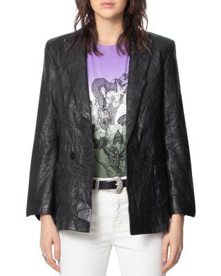 Wrinkled-Leather Jacket by ZADIG&VOLTAIRE