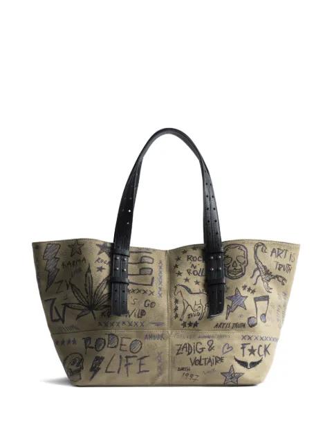 Z Camp printed tote bag by ZADIG&VOLTAIRE