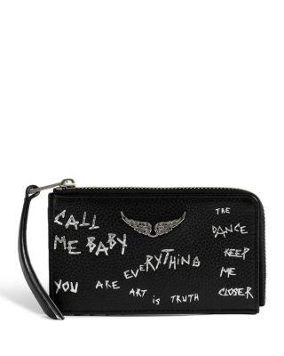 ZV Graffiti Leather Card Holder by ZADIG&VOLTAIRE