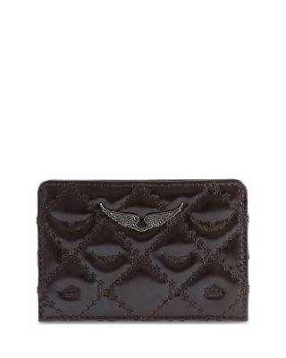 ZV Pass Monogram Vintage Patent Leather Card Holder by ZADIG&VOLTAIRE