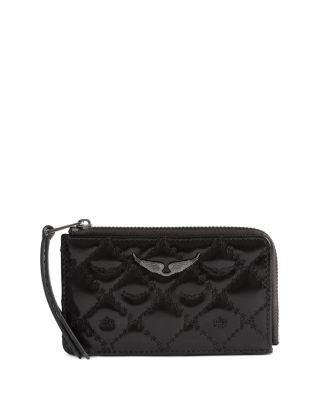 ZV Vintage Monogram Leather Cardholder by ZADIG&VOLTAIRE