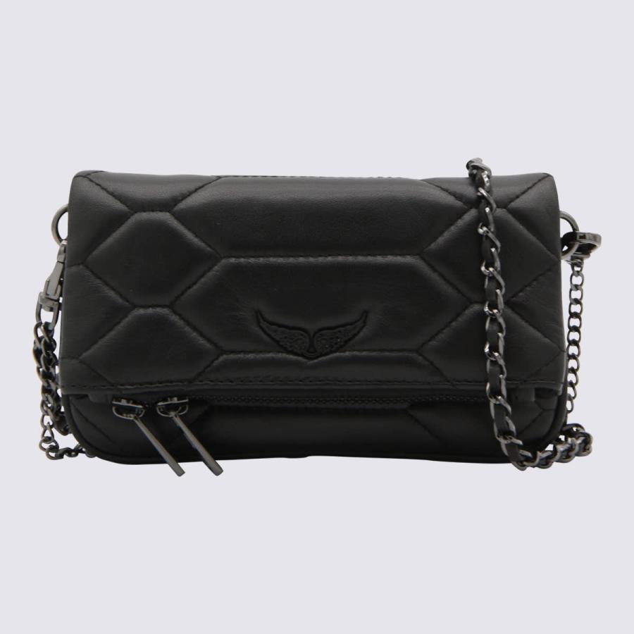 Zadig & Voltaire Black Leather Rock Nano Xl Shoulder Bag by ZADIG&VOLTAIRE Zadig & Voltaire Black Leather Rock Nano Xl Shoulder Bag by ZADIG&VOLTAIRE
