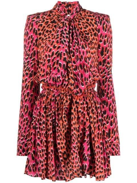 animal-print silk minidress by ZADIG&VOLTAIRE