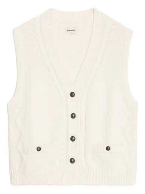 cable-knit vest by ZADIG&VOLTAIRE