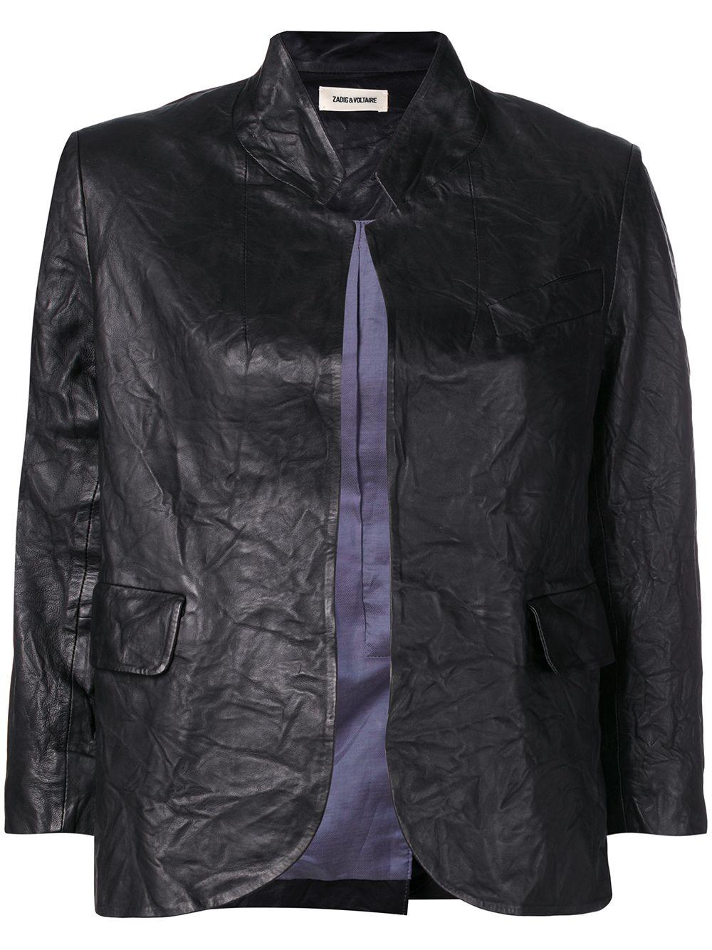 creased effect leather jacket by ZADIG&VOLTAIRE