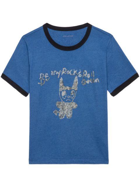 crystal-embellished T-shirt by ZADIG&VOLTAIRE