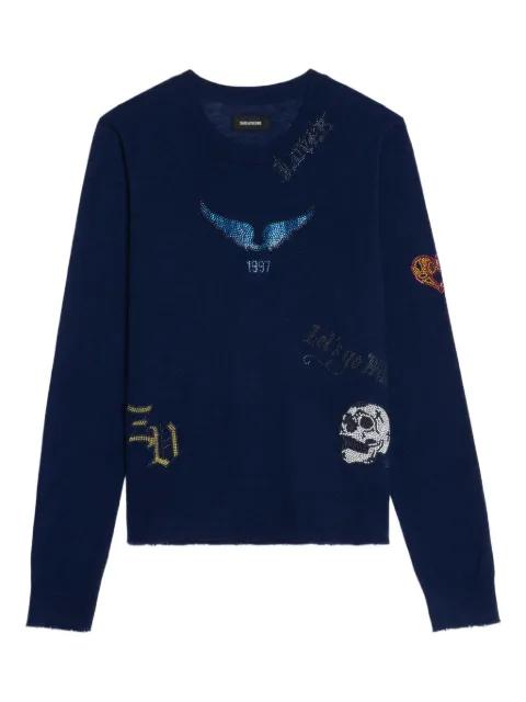 crystal-embellishment sweater by ZADIG&VOLTAIRE