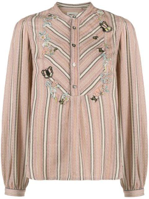 embroidered pinstriped blouse by ZADIG&VOLTAIRE