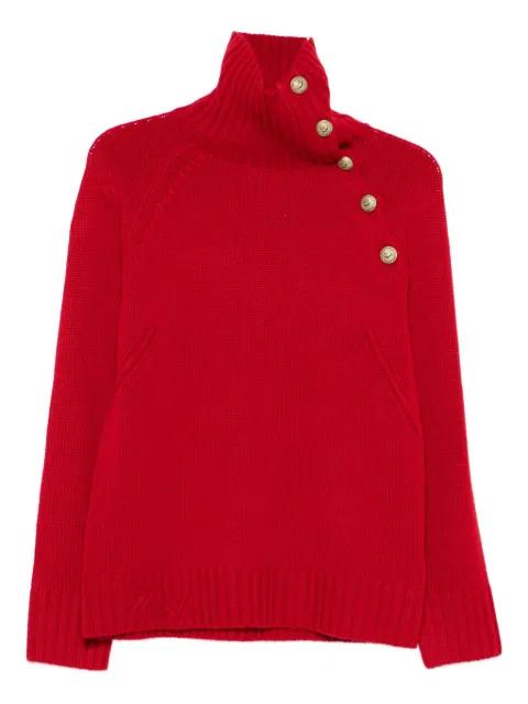 high-neck button-detail sweater by ZADIG&VOLTAIRE