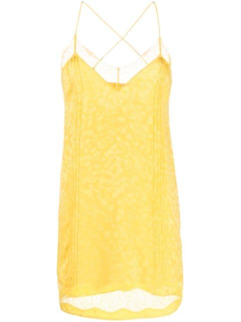 lace-trim silk-jacquard minidress by ZADIG&VOLTAIRE