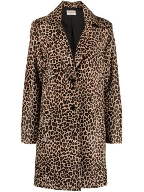 leopard-print calf hair coat by ZADIG&VOLTAIRE