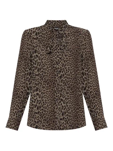 leopard-print tie-neck blouse by ZADIG&VOLTAIRE