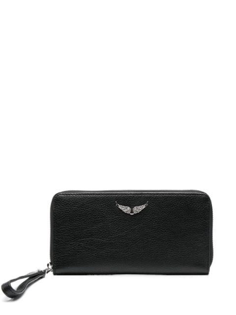 logo-detail leather purse by ZADIG&VOLTAIRE