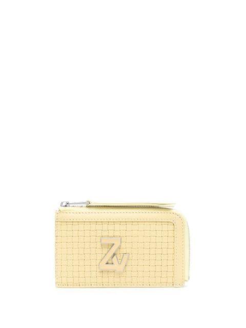 logo-plaque medium leather wallet by ZADIG&VOLTAIRE