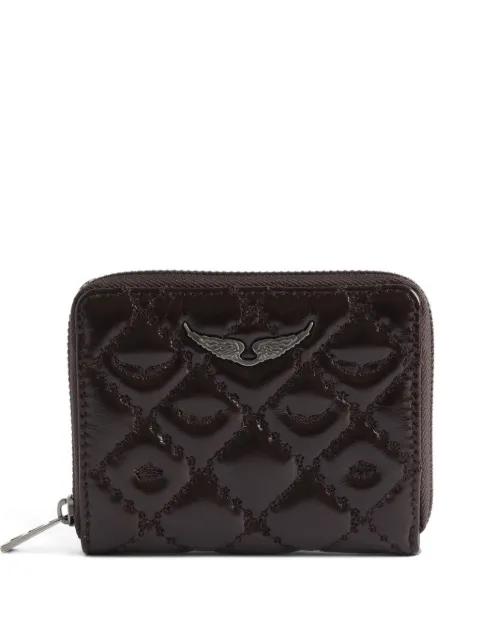 mini monogram quilted mini wallet by ZADIG&VOLTAIRE