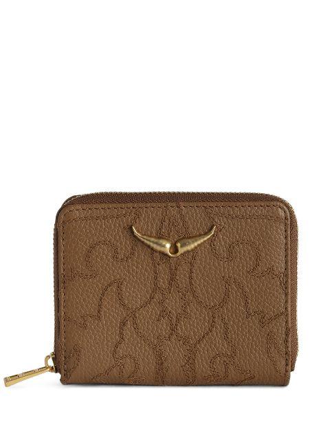 monogram leather wallet by ZADIG&VOLTAIRE