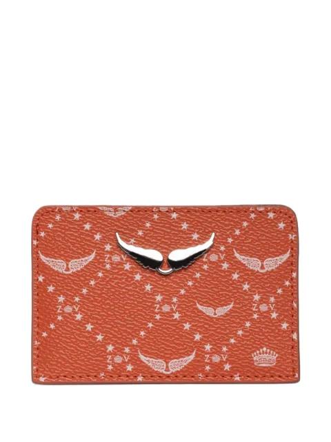 monogram star-print cardholder by ZADIG&VOLTAIRE