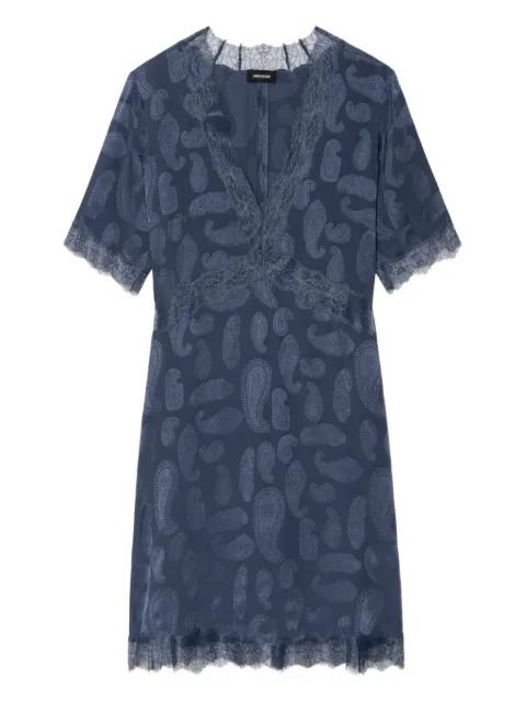 paisley-pattern V-neck dress by ZADIG&VOLTAIRE