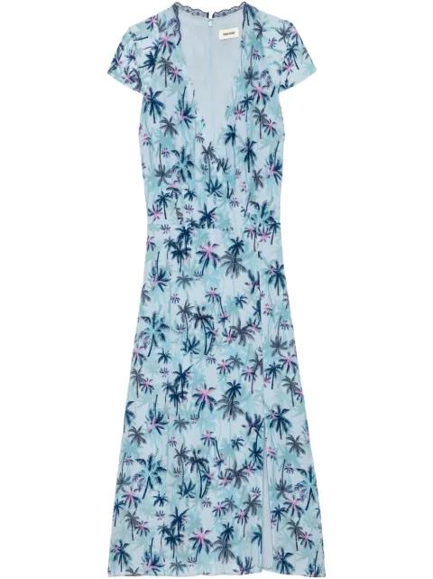 palm tree-print dress by ZADIG&VOLTAIRE
