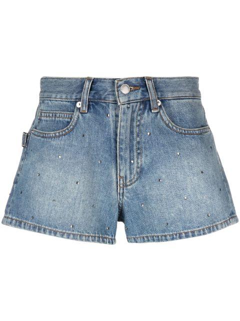 rhinestone-embellished denim shorts by ZADIG&VOLTAIRE