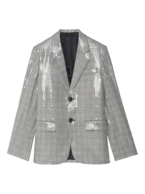 sequin-embellished check blazer by ZADIG&VOLTAIRE