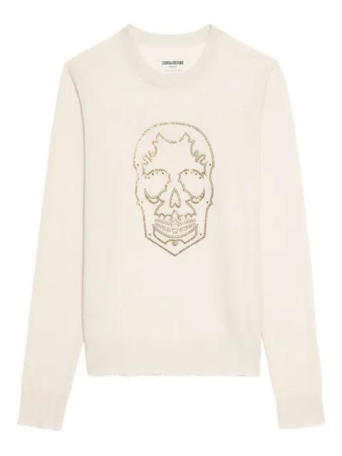 skull-embellished cashmere sweater by ZADIG&VOLTAIRE