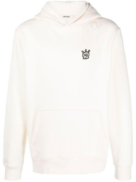 skull print cotton hoodie by ZADIG&VOLTAIRE