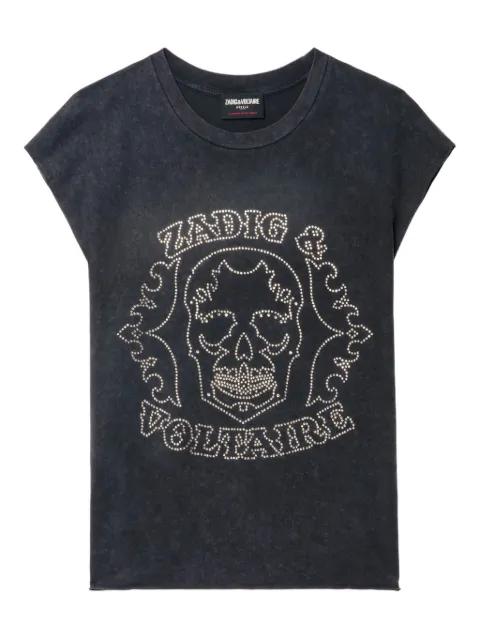 skull strass top by ZADIG&VOLTAIRE