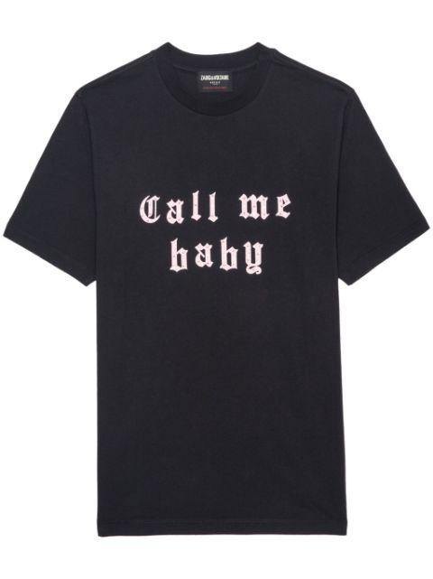 slogan-print T-shirt by ZADIG&VOLTAIRE