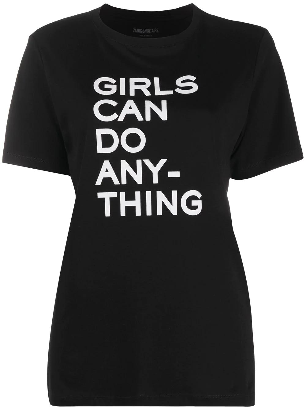 slogan print round neck T-shirt by ZADIG&VOLTAIRE