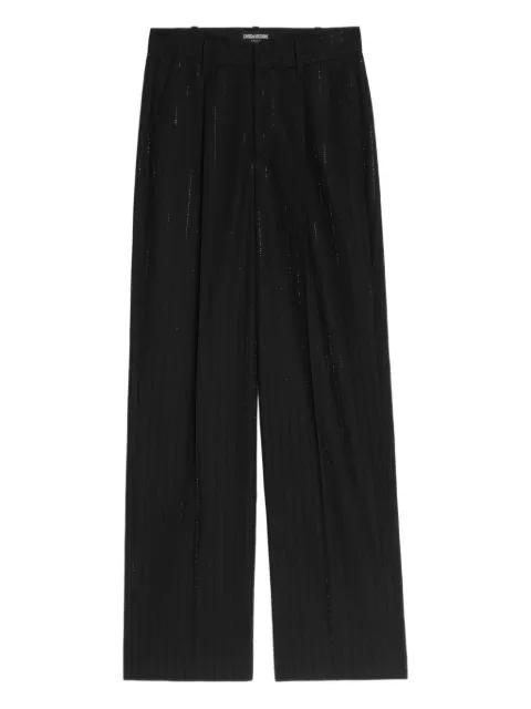 strass pinstripe trousers by ZADIG&VOLTAIRE