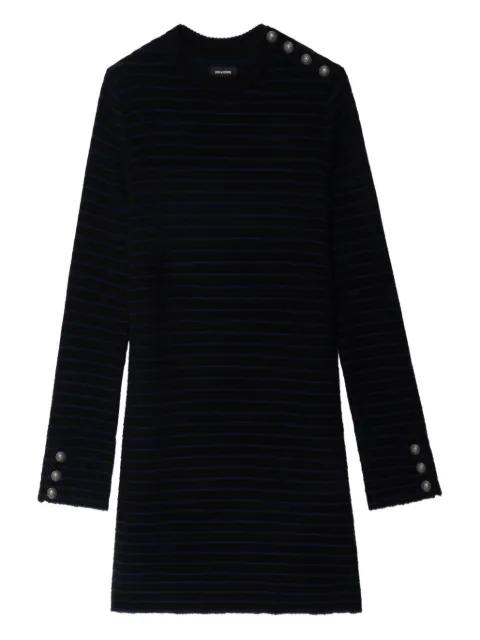 striped button-detailed mini dress by ZADIG&VOLTAIRE