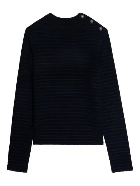 striped button-detailed sweater by ZADIG&VOLTAIRE