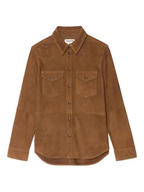 suede button-down shirt by ZADIG&VOLTAIRE