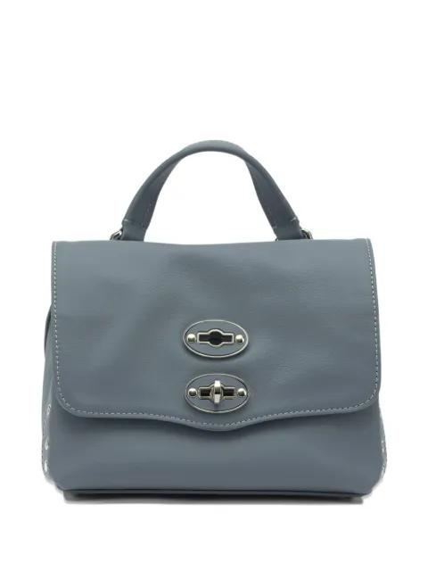 Baby Postina studded-lock leather tote bag by ZANELLATO
