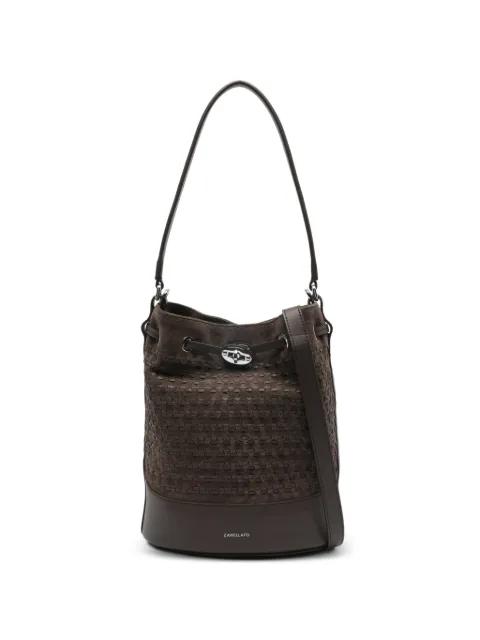 Monda woven drawstring bucket bag by ZANELLATO