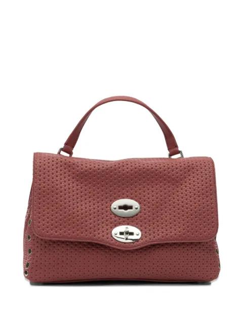 Postina® perforated studded leather tote bag by ZANELLATO