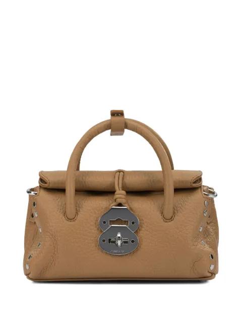 Small Dotta® studded leather tote bag by ZANELLATO