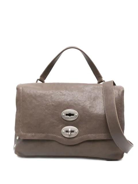 baby Postina Tabacco leather tote bag by ZANELLATO