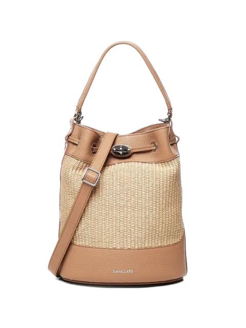 drawstring woven bucket bag by ZANELLATO