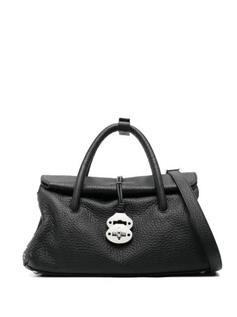 logo-detail leather tote bag by ZANELLATO