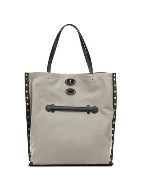 medium A'spasso® stud-embellished suede tote bag by ZANELLATO