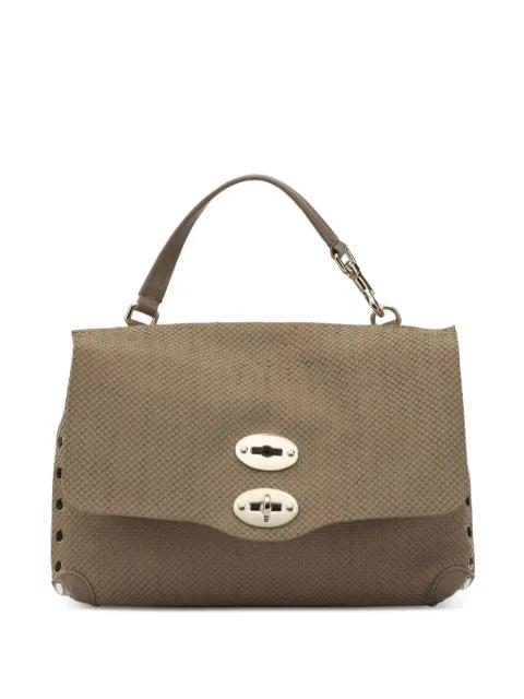 mini Potina snakeskin-effect studded tote bag by ZANELLATO
