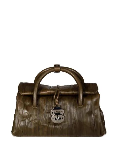 small Dotta Plissé studded satchel by ZANELLATO