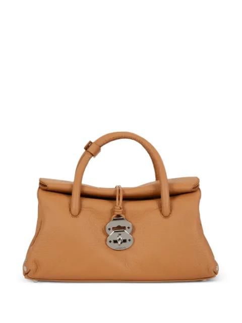 small Dotta® roll-top leather satchel bag by ZANELLATO