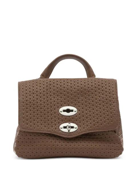 small Postina woven stud leather tote bag by ZANELLATO